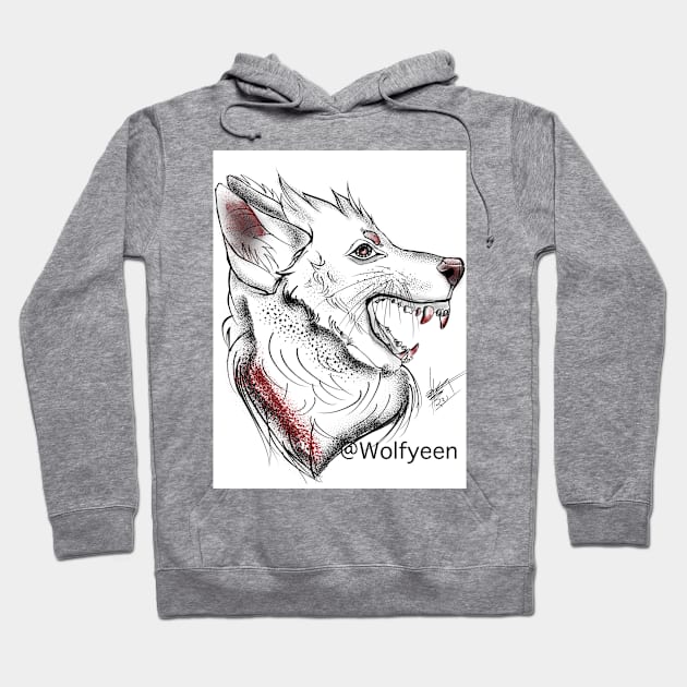 Wolf tattoo Hoodie by Yeenwolf 